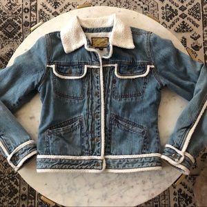 Vintage Volcom Sherpa Lined Denim Jacket
